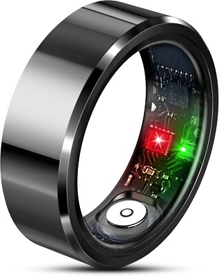 BUDAOLIU Smart Ring, Wearable Fitness Ring Health Tracker, Sleep Silver, size:10