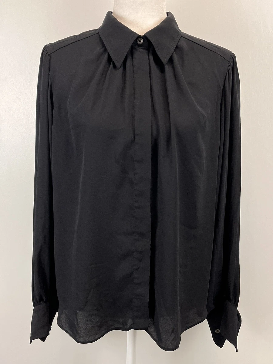 Louis Vuitton, Tops, Louis Vuitton Uniforms Womens Black Long Sleeve  Button Up Shirt Size 42