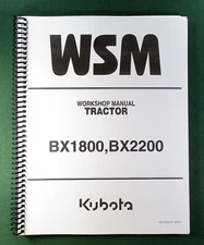 Kubota BX2200 Workshop Manual: 300 Pages Coil Bound & Protective Covers!