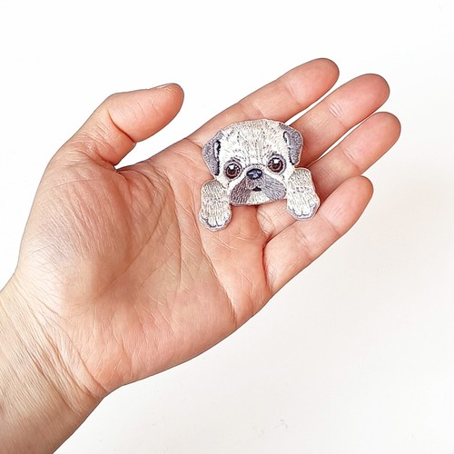 Brooch Pin Embroidery Lifelike Chihuahua Pug Dog Puppy Children Light Weight - Picture 6 of 10