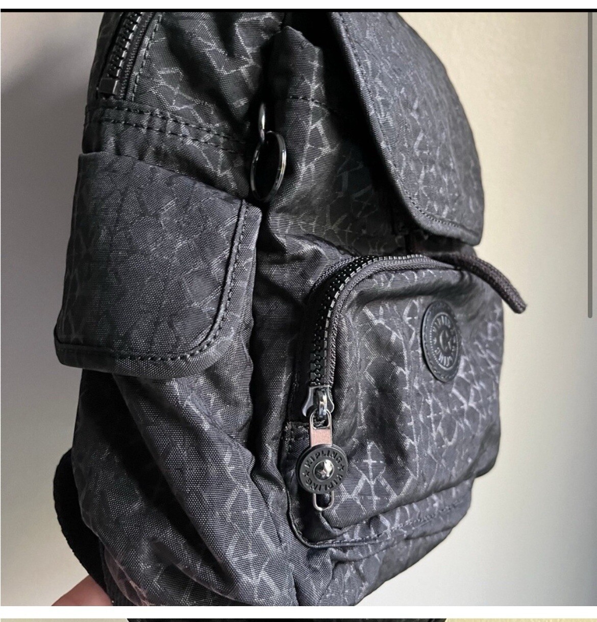 Kipling City Mini Backpack Pattern Black with no … - image 3