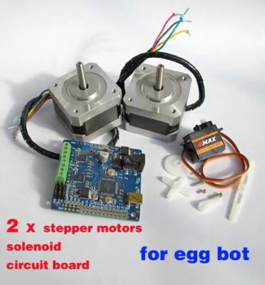 circuit board EBB + solenoid +2 stepper motors as parts for egg bot