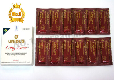 Unidus/ Long Love Delay condom 1box(12pcs) /Latex / NO1.Korean Made