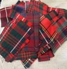 Tartan écossais mélange rouges à carreaux 500 g restes 100 % laine tissé britannique neuf