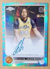 2023 Topps Chrome Jahzare Jackson Overtime Elite Aqua Refractor ON Card Auto /99