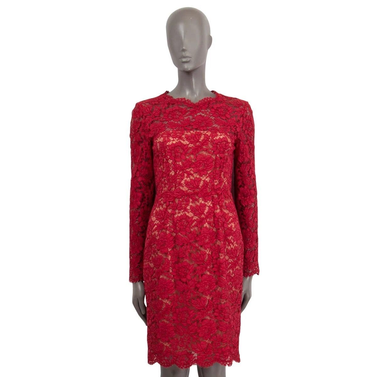 Very red cheap lace dress