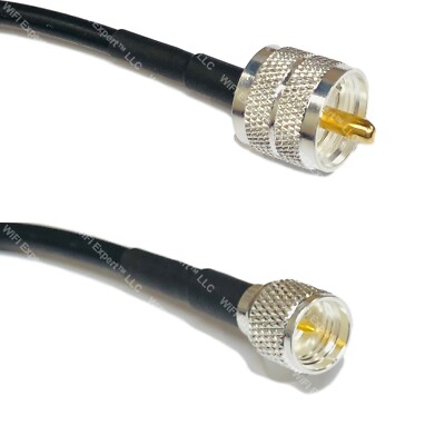 LMR240 PL259 UHF Male to MINI UHF MALE Coax RF Cable USA-Ship Lot