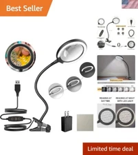 3X LED Magnifying Lamp with Clamp - Perfect for Crafts, Reading & Hobbies