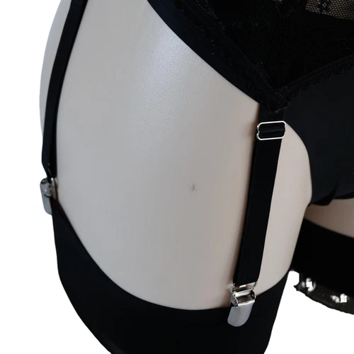 S-3XL Floral Lace Garter Belt 4 Straps Metal Clips Sexy Suspender F Thigh Highs - Picture 19 of 64