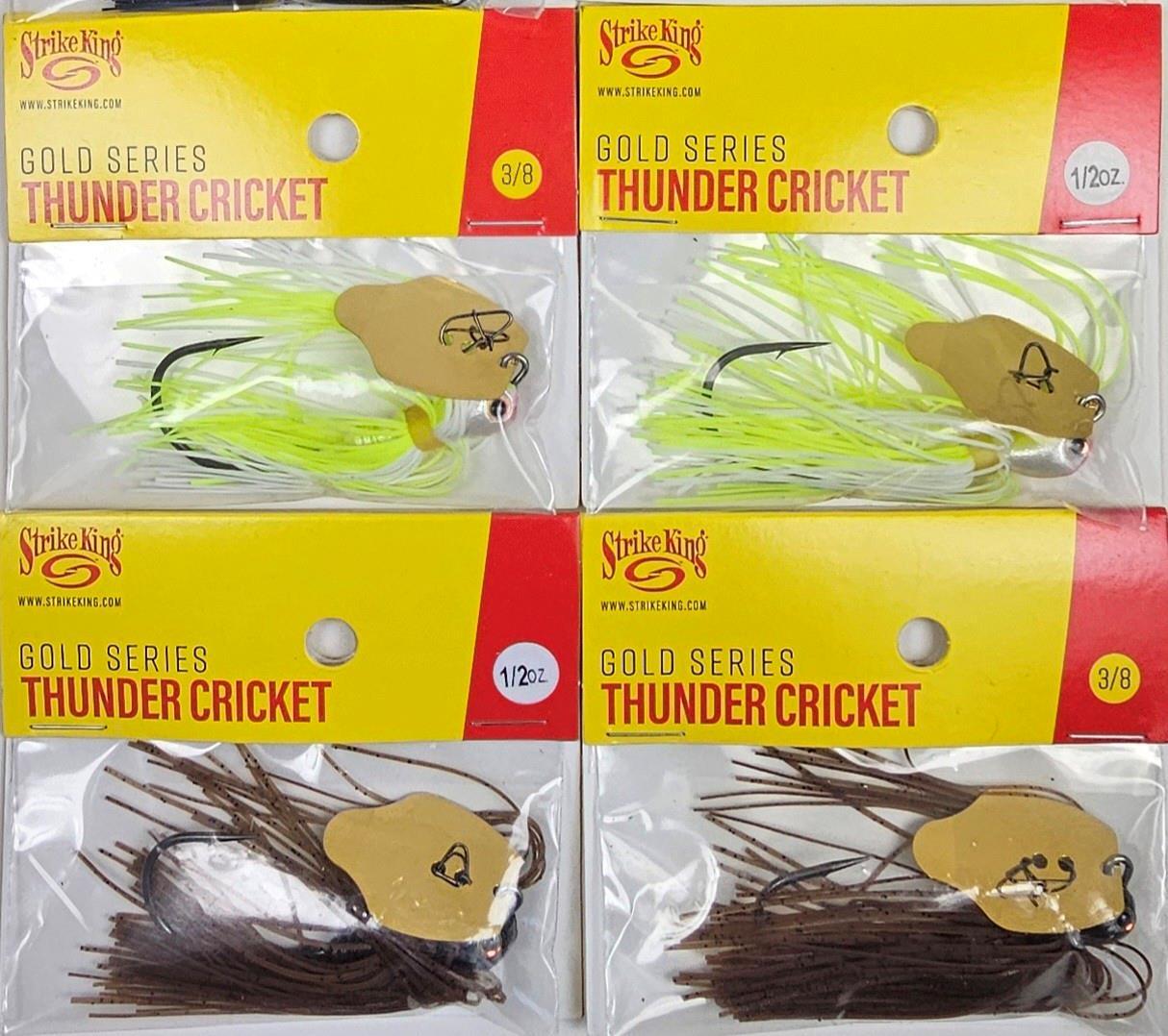 (Lot of 6) Strike King Gold Series Thunder Cricket Vibrating Blade Jig 3/8-1/2oz - Image 4