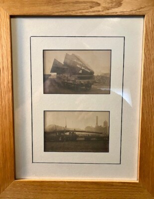 1890's PHOTOS  HMS IMPLACABLE ROYAL NAVY BATTLESHIP PARTS IN TRANSIT TO SHIPYARD
