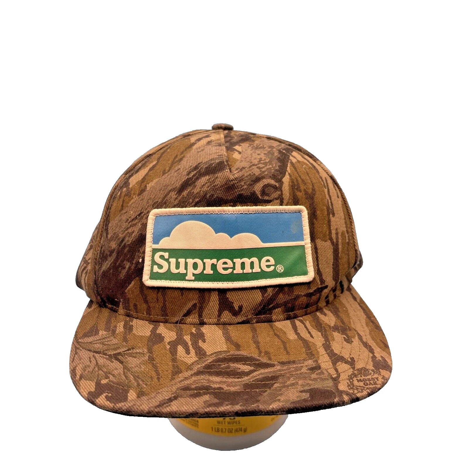 Casquette snapback Supreme Horizon 5 panneaux chêne mousse camouflage FW18 arbre fabriqué aux États Unis