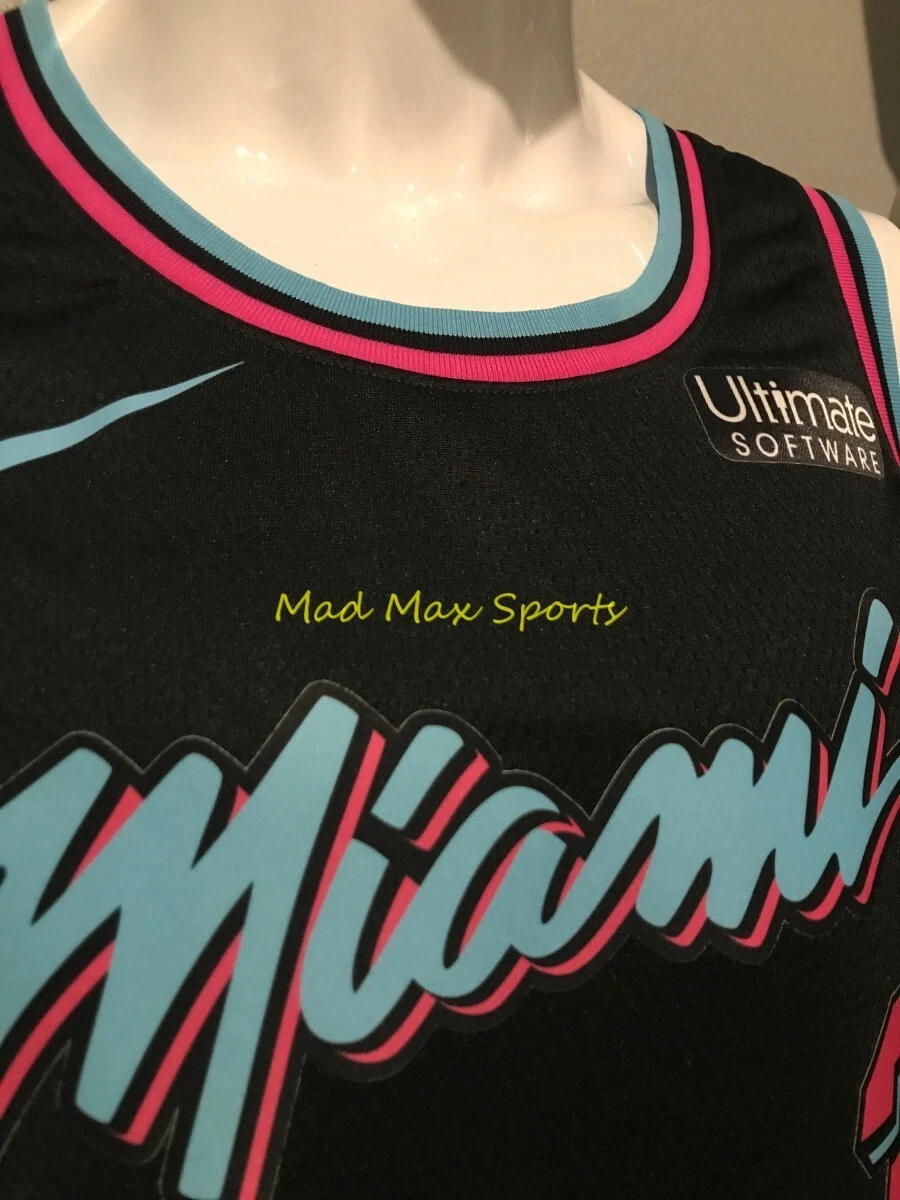 Nwt DWYANE WADE Miami Vice HEAT Nike CITY EDITION W/ Logo SWINGMAN Jersey S-XXL