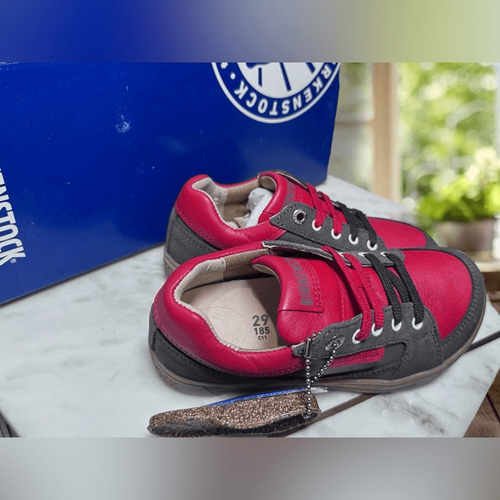 BIRKENSTOCK Kids Astee Leather Supportive ColorBlock Sneaker Shoes Regular Fit - Picture 15 of 15