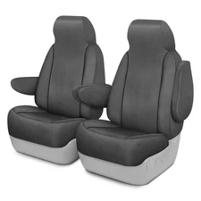 For Chevy Malibu 02-03 Saddleman Microsuede 1st Row Gray Custom Seat Covers