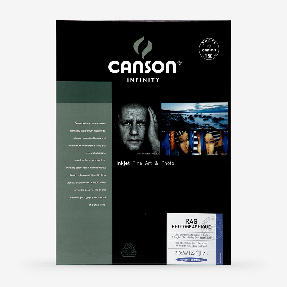 Canson : Infinity : Rag Photographique : Inkjet Paper : 210gsm : 25 Sheets : A3