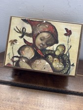 Reuge Swiss Music Box Brahms Lullaby Wooden Jewellery Box Hummel Style 8”