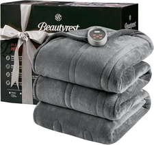 Heated Blanket, Electric Blanket, Soft, Warm, Reversible Plush - Sherpa Heating
