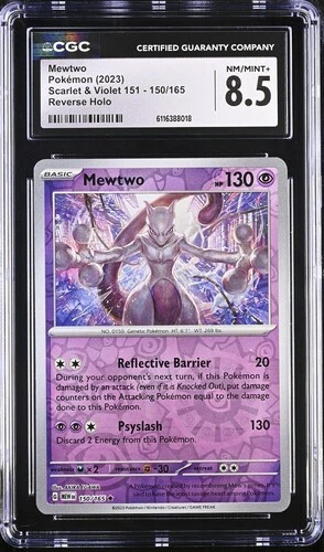 Mewtwo 150/165 Sv: Scarlet & Violet 151 Reverse Holo CGC 8.5