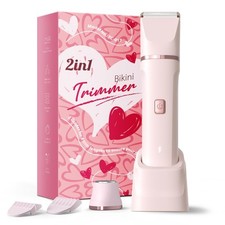 Bikini Trimmer for Women - Painless Electric Razors for Silk SkinCordless Bod...
