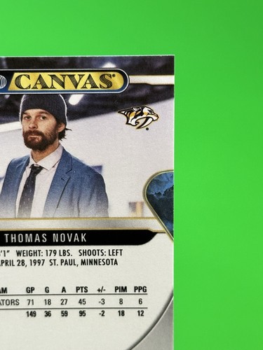 ❄️2024-25 Upper Deck Series 1 Hockey UD Canvas #C-38 Thomas Novak, Predators!!❄️ - Picture 12 of 15