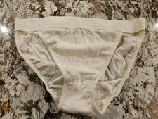 True Vintage Victoria  s Secret Hi-Cut Rio Cotton Panties White Medium