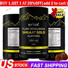Himalayan Shilajit GOLD Gummies, Organic, Extremely Potent 3000 mg, Fulvic Acid