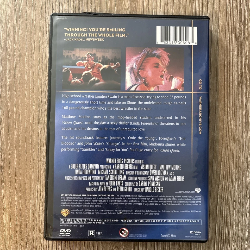 Vision Quest (DVD, 1985) Warner Archive Collection - Image 2 of 4