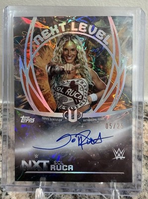 Sol Ruca Next Level Autograph /25 Orange Warp WWE Topps Universe 2025