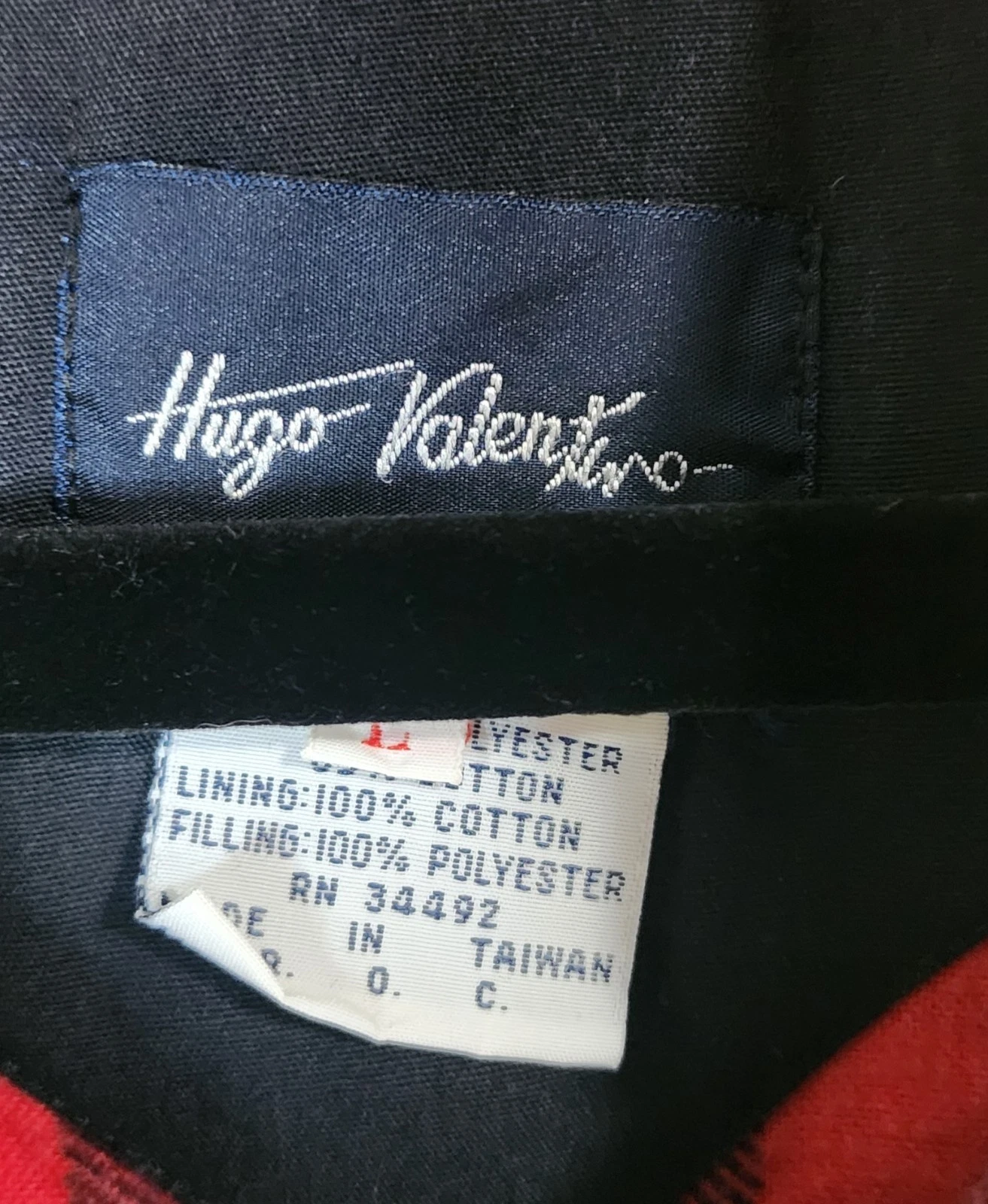 Giubbotto Hugo Valentino uomo medio kaki cappuccio nascosto tasca zip snap foderato flanella