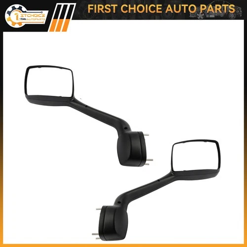 Chrome Hood RH+LH Side Towing Mirrors For 2000-2017 Kenworth T680 Peterbilt