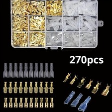270Pcs Electrical Terminal Kit - Brass Connectors for Wire Wiring Repairs