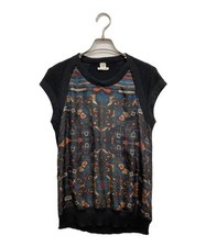 HERMES          Silk-paneled short-sleeved knit sweater black