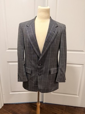 Hart Schaffner & Marx Grey Plaid Sport Coat Jacket