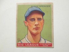 1933 Goudey Big League Baseball #84 Glenn Spencer New York Giants  Vg+