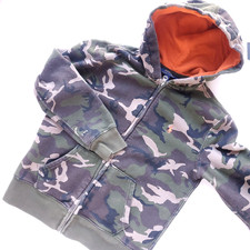 Polo Ralph Lauren Green Camo Hoodie Youth Size M 10-12 Full Zip Jacket Pony Logo