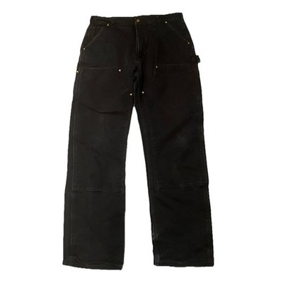 Vintage 90s Carhartt Double Knee Made In USA Pants B01 BLK