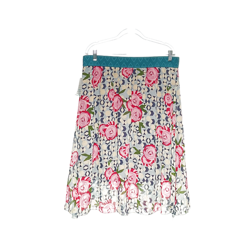 Lularoe Plus Size Pink Floral Midi Skirt - Picture 2 of 4