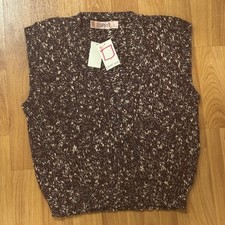 Vintage 80s Esprit Sweater Vest Maroon Small Kids Knit Funky 90s Retro Classic