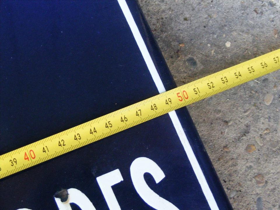 Ancienne plaque émaillée de RUE MONTAGNE DES CORDES - signalétique - Photo 3/4