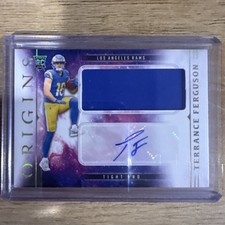 2025 Origins Terrance Ferguson Rpa RJJ-TFN LA RAMS Blue Color Patch & 1 Base
