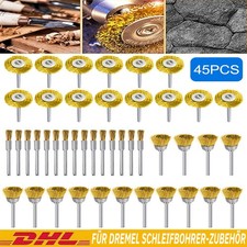 45 Messingb&uuml;rste Topfb&uuml;rste Pinselb&uuml;rste Rundb&uuml;rste B&uuml;rsten f&uuml;r Dremel Schleifer