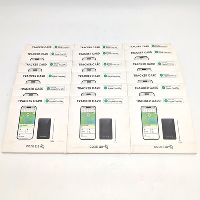 CODE 118 Wallet Tracker Card for Apple/Apple Find My App in Black | Lot of 18