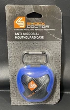 Shock Doctor Anti-Microbial Mouthguard Case Blue Factory Sealed New