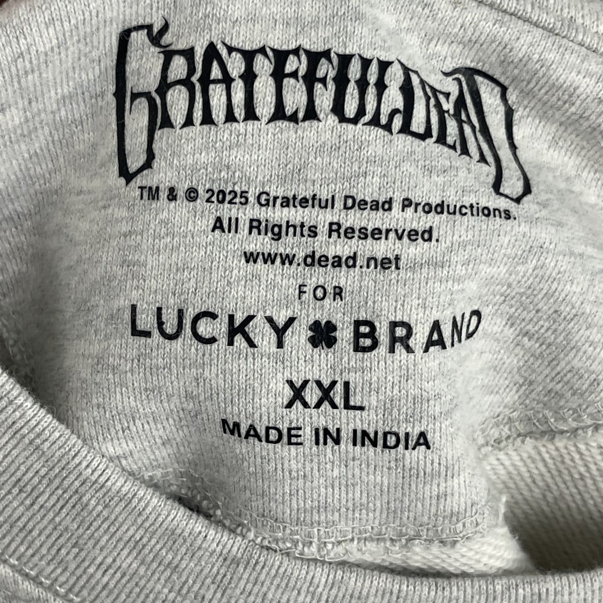 Lucky Brand Grateful Dead Santa Bear Sweatshirt Mens XXL Gray