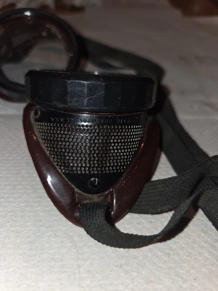 Gafas de seguridad Willson vintage de baquelita Steampunk industriales malla laterales EE. UU. anti Foto 3 de 4