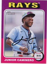 2024 Topps Heritage Baseball Junior Caminero #267 RC Rays