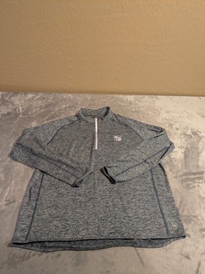 Pine Lake Country Club Pullover Mens Large Blue 1/4 Zip Golf Sweater Athletic