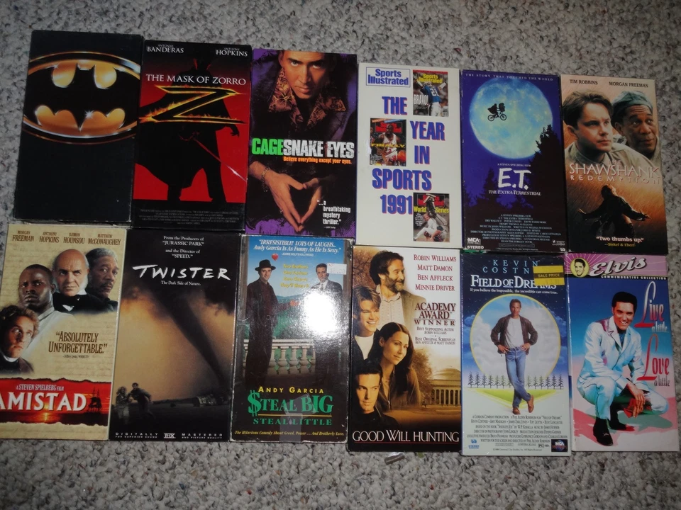 Lot of 12 VHS Movies - Drama, Sports and Classics Good Will Hunting ET and more - Image 2 of 2