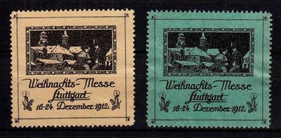 427256/Lot Advertising Stamps - Christmas Fair - Stuttgart 1912